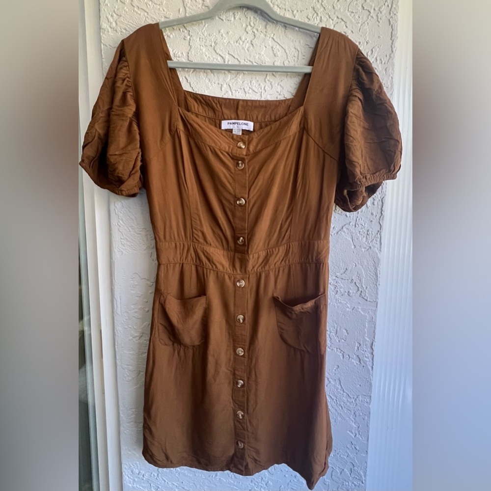 Pampelone Brown Button-Down Dress